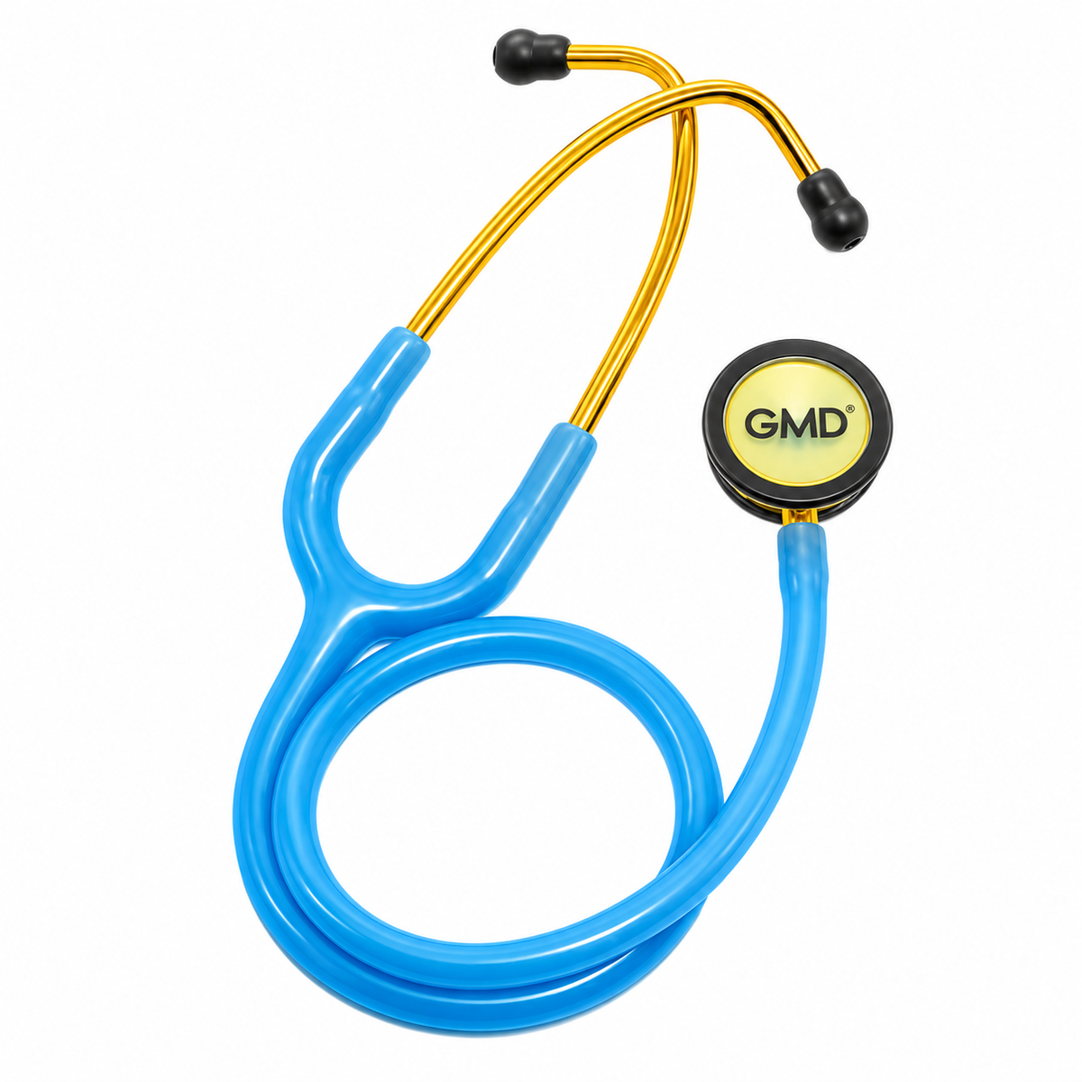 Fonendoscopio OIS 300 color azul brillante, referencia GMD30-DCJ-13S, diseñado para apoyar procedimientos de auscultación clínica.