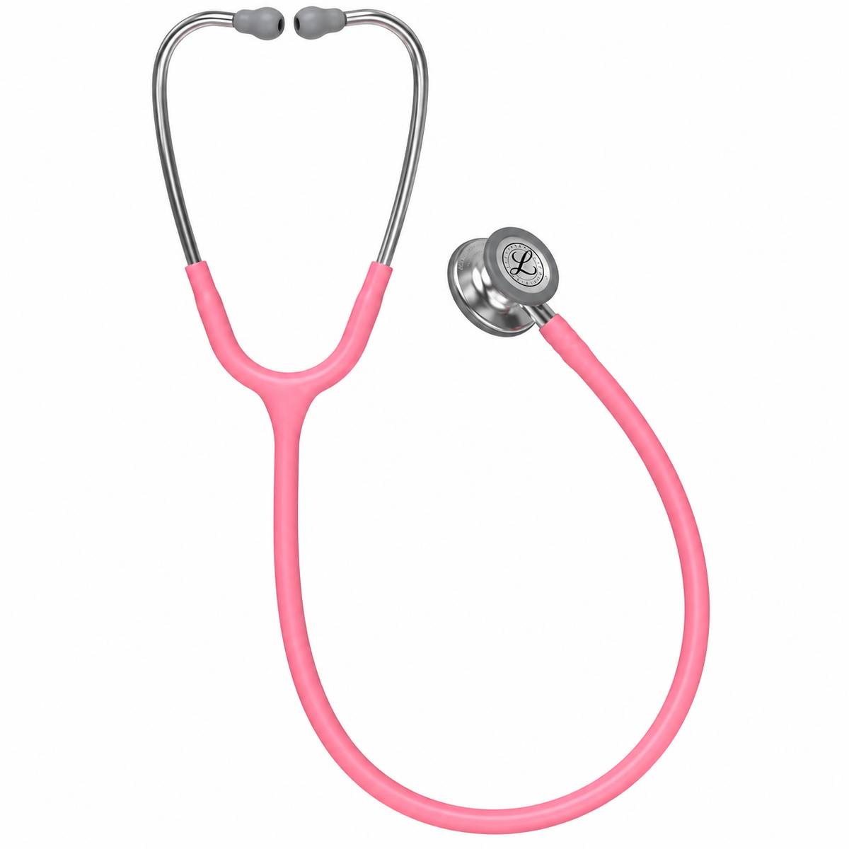 Fonendoscopio 3M Littmann Classic III color rosa perla, referencia 5633, edición especial con tubo de 27 pulgadas para auscultación clínica.