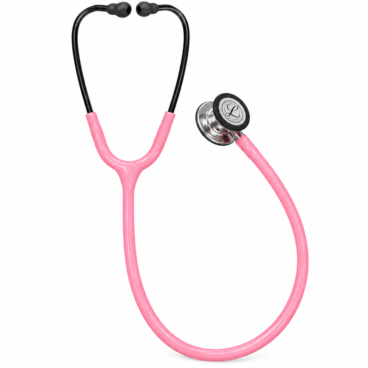 Fonendoscopio Littmann Classic III 3M en color rosa perlado Pearl Pink, referencia 5962, para auscultación médica profesional.