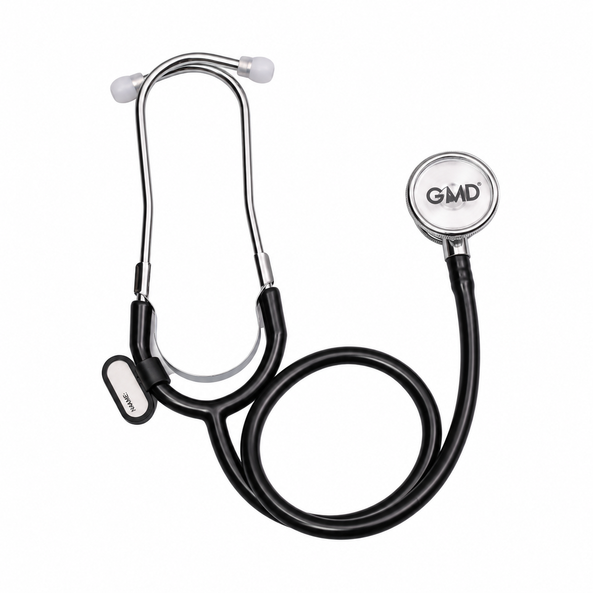 Fonendoscopio OIS 100S color negro, referencia GMD30-RP1-ST20, diseñado para apoyar procedimientos de auscultación clínica.