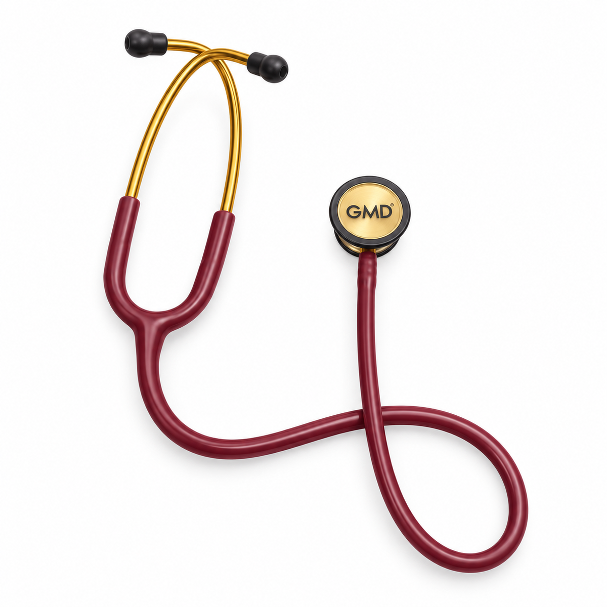 Fonendoscopio OIS 300S Cherry profesional, referencia GMD30-DCJ-ST13, diseñado para apoyar procedimientos de auscultación clínica.