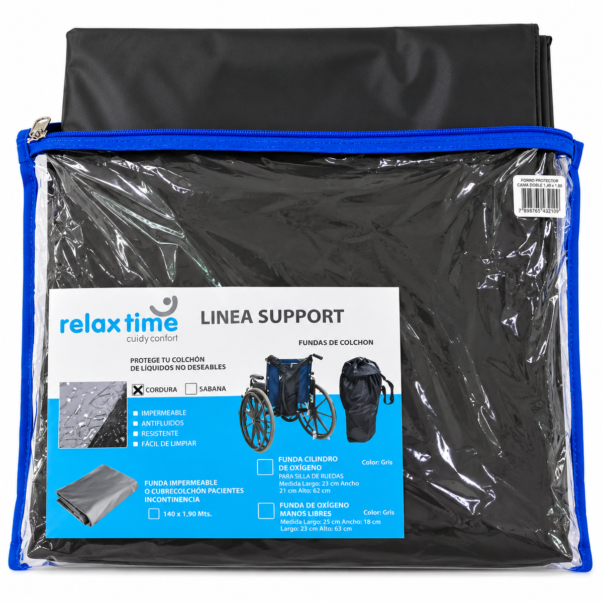 Forro Protector Impermeable Relax Time Cama Doble 1,40x1,90