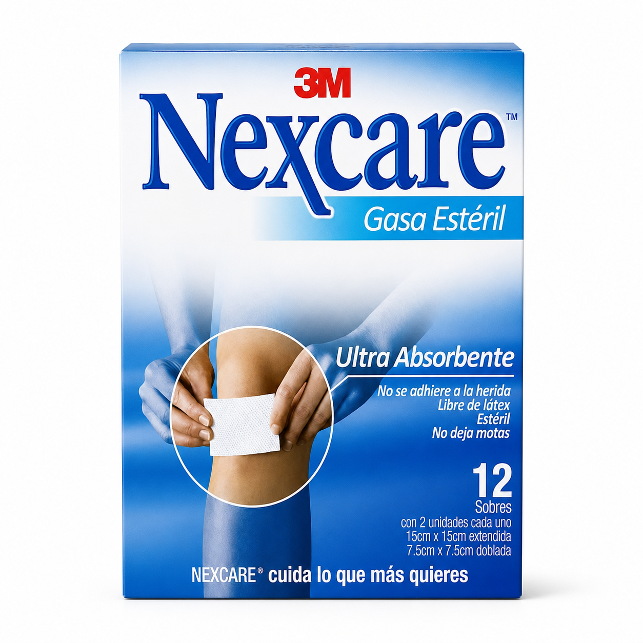 Gasa Esteril 15x15 cm 12 Sobres Nexcare No Tejida