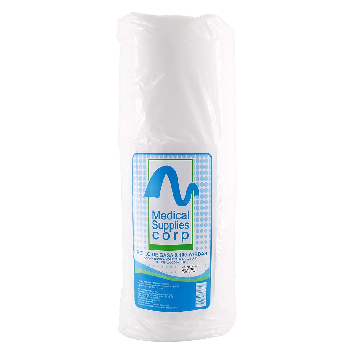 Rollo Gasa Hospitalaria 100 Yards 28 Hilos - Medical Supplies