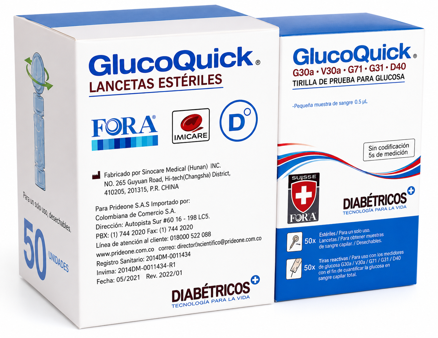 Glucómetro Glucoquick CJA + 50 Tiras + 50 Lancetas Gratis