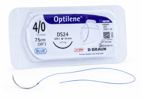 Hilo Quirúrgico 75cm Braun Optilene 4/0 DS24