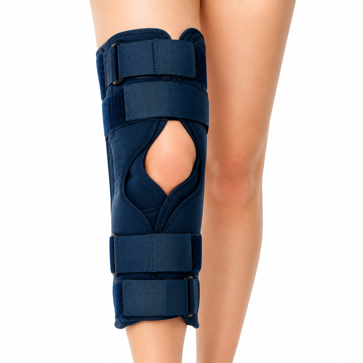 Inmovilizador de rodilla para adulto de 16 pulgadas, modelo 15110, diseñado para brindar soporte, estabilidad e inmovilización.
