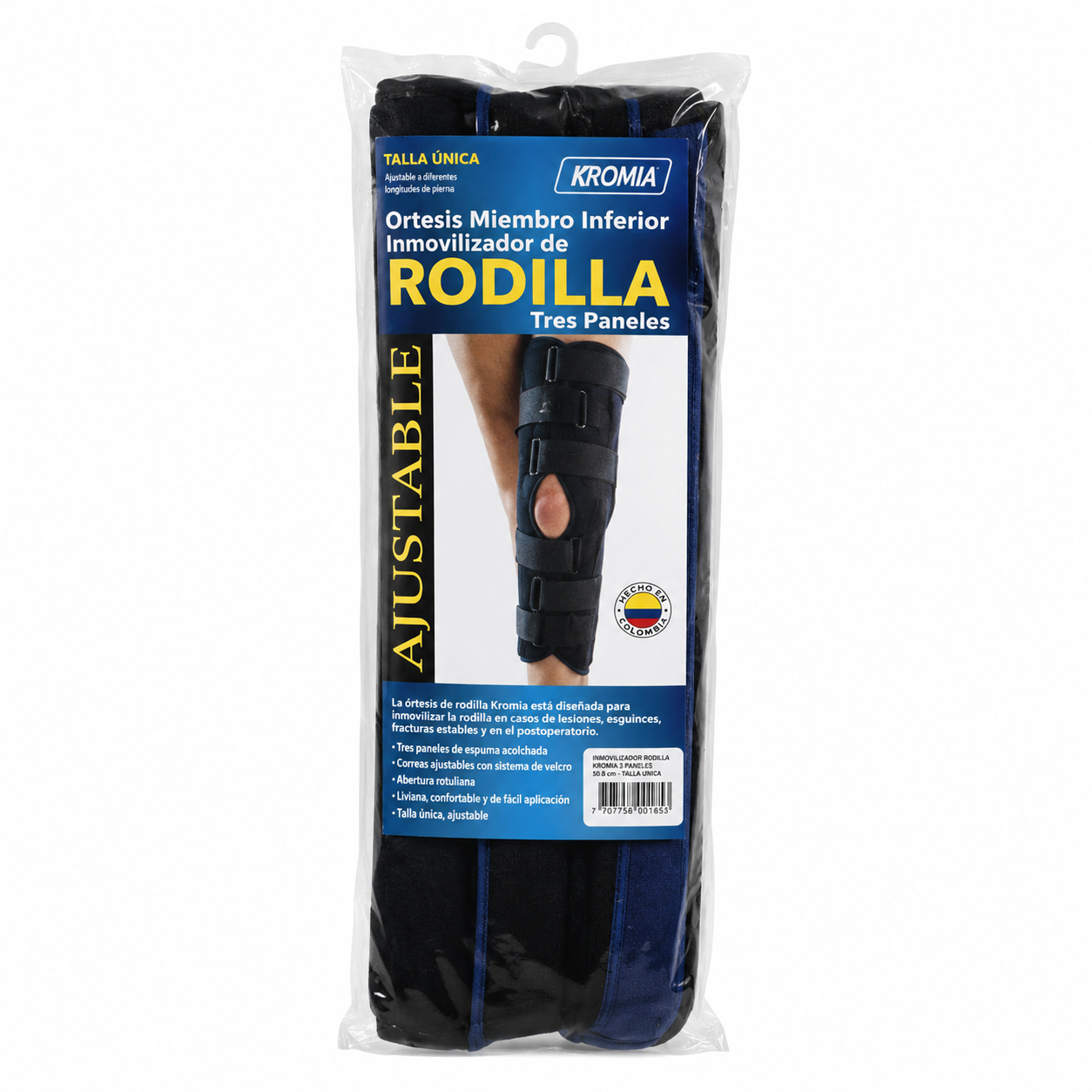 Inmovilizador Rodilla Kromia 3 Paneles 50.8 cm Talla Única