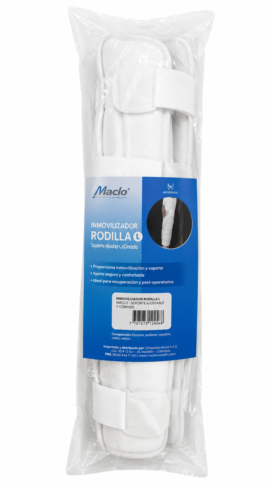Inmovilizador Rodilla L Maclo - Soporte Ajustable y Cómodo
