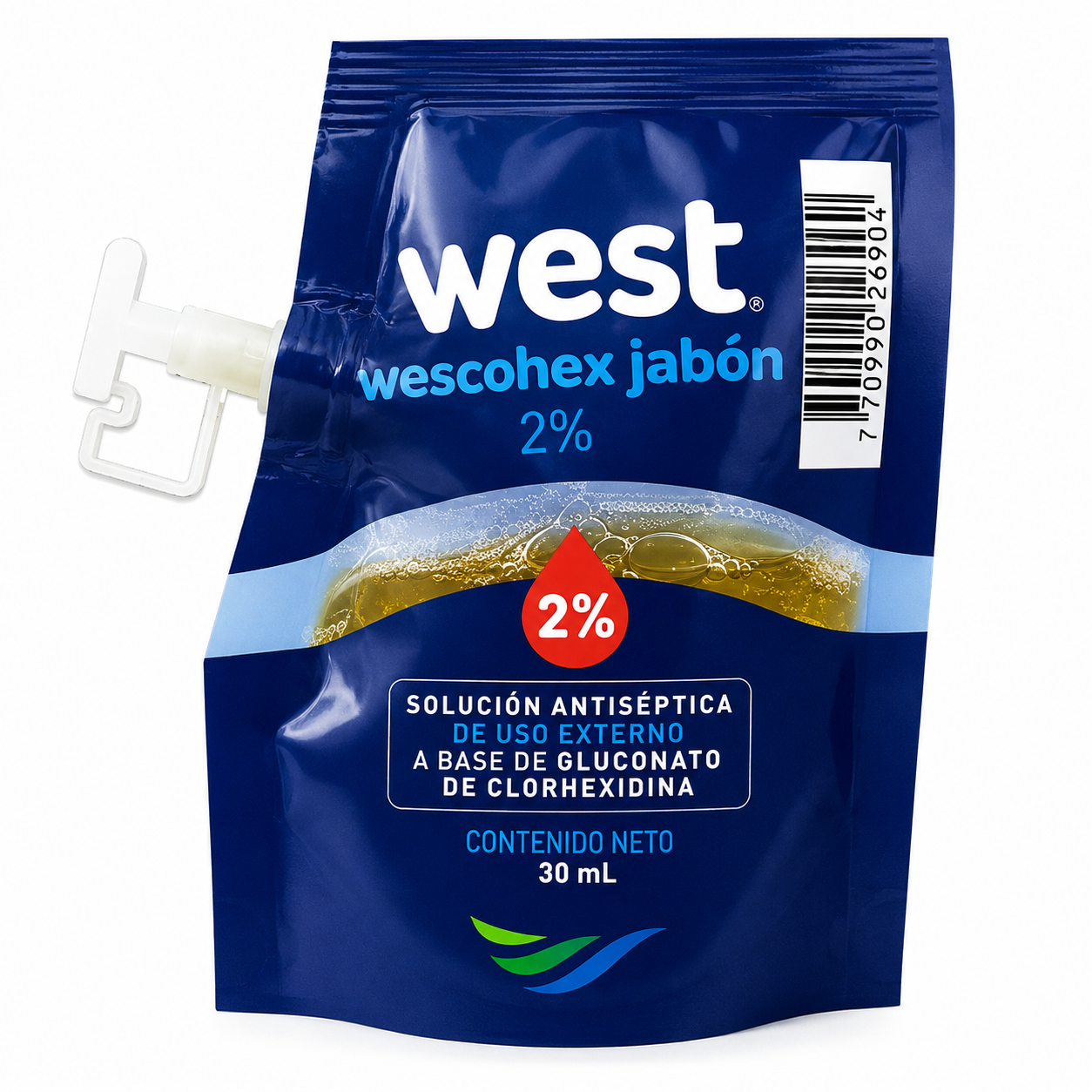WESCOHEX Jabón Antibacterial 2% Bolsa 30ml