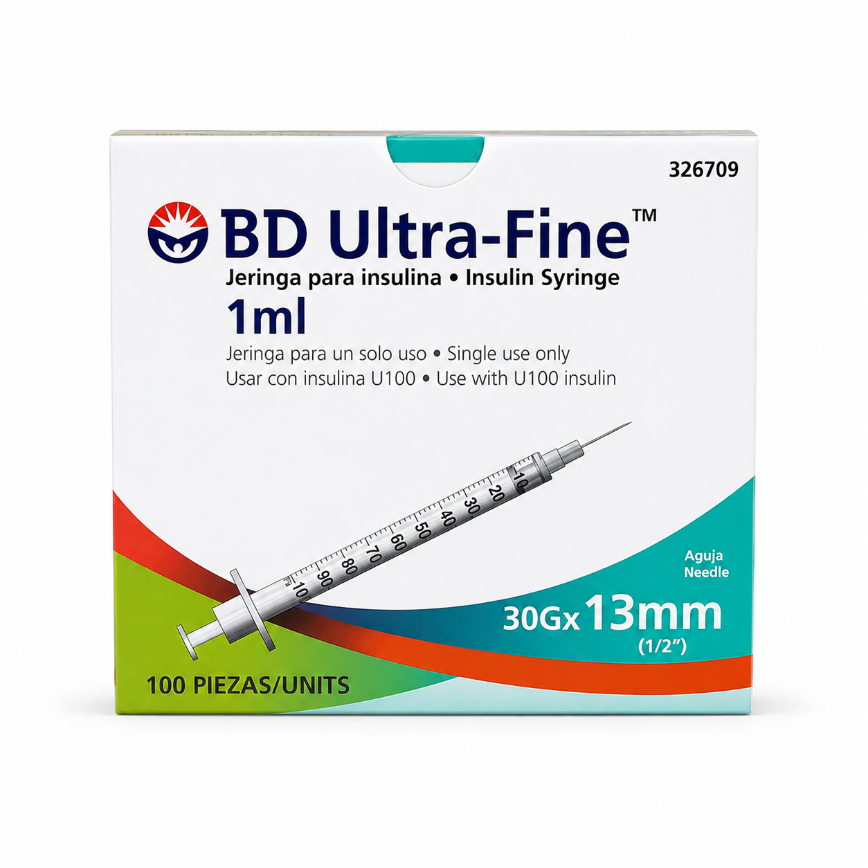 Jeringa B.D 1 ml Insulina 30 x 1/2 Pulgada - X Und