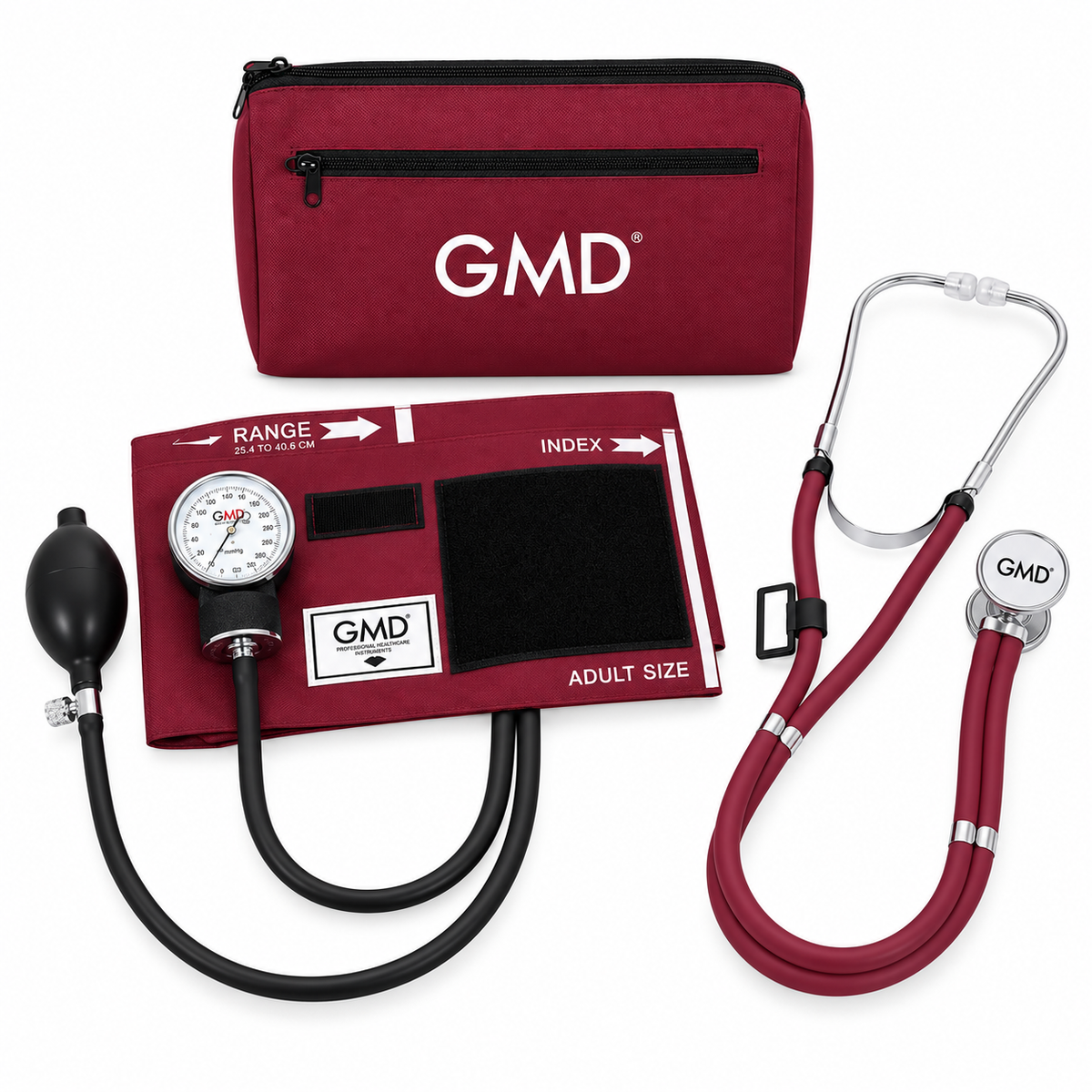 Kit Colors con tensiómetro y fonendoscopio Rappaport de doble campana con estuche, diseñado para apoyar la medición de presión arterial y la auscultación clínica.