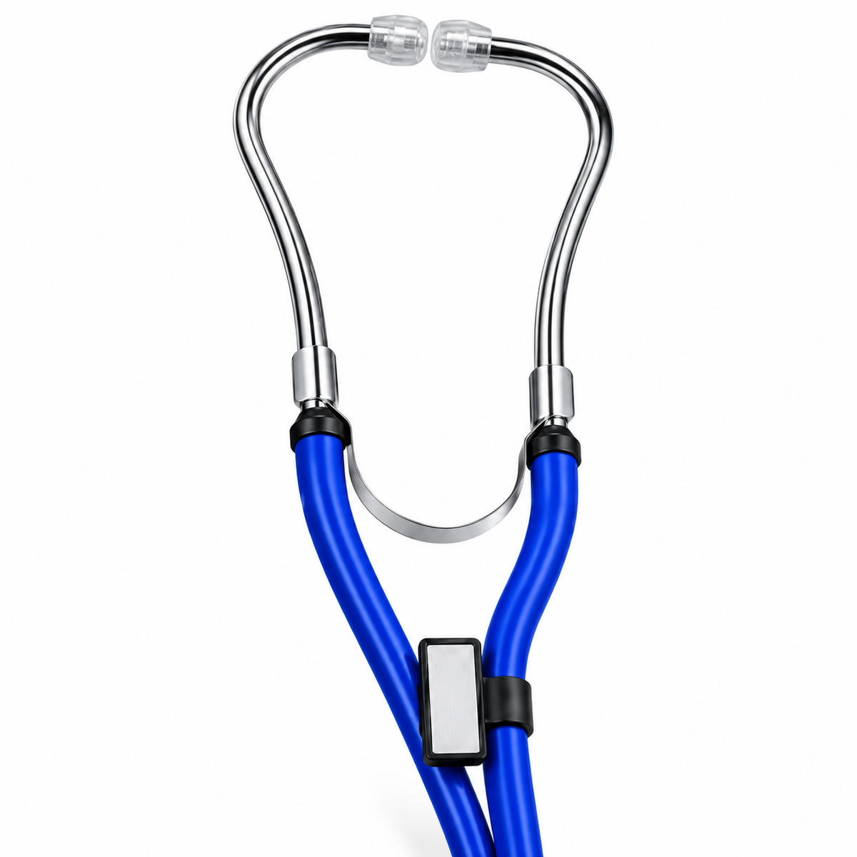 Kit diagnóstico Lenz Royal azul rey con tensiómetro y fonendoscopio, práctico para procedimientos de presión arterial y auscultación.