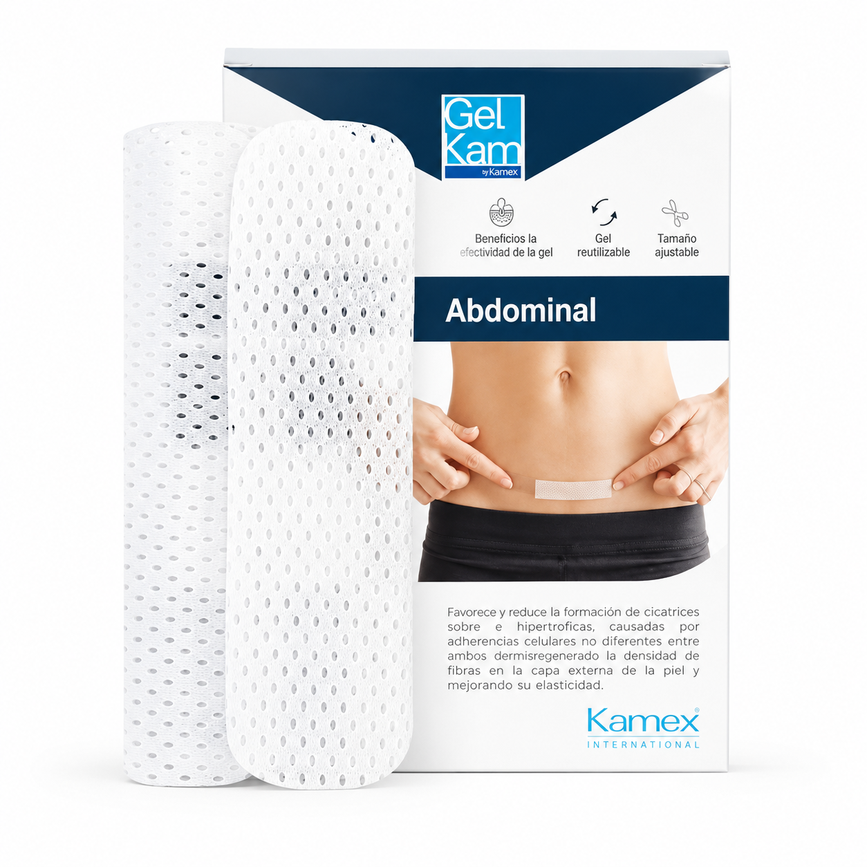 Lámina Abdominal Gel Con Malla Ref. 430001NL - Kamex (4 Und)