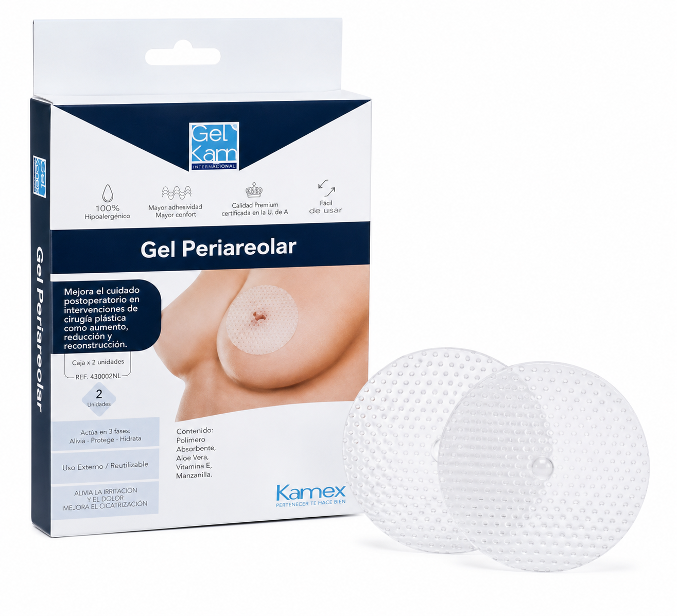 Lámina En Gel Periareolar Kamex Ref. 430002NL - Cja x 2 Und