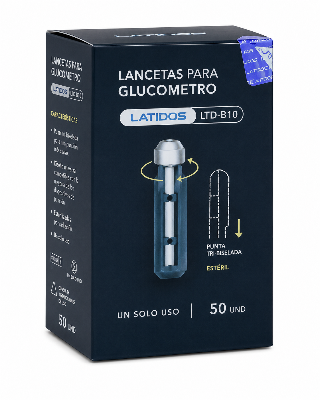 LANCETAS PARA GLUCOMETRO LATIDOS LTD-B10 - 50 UND
