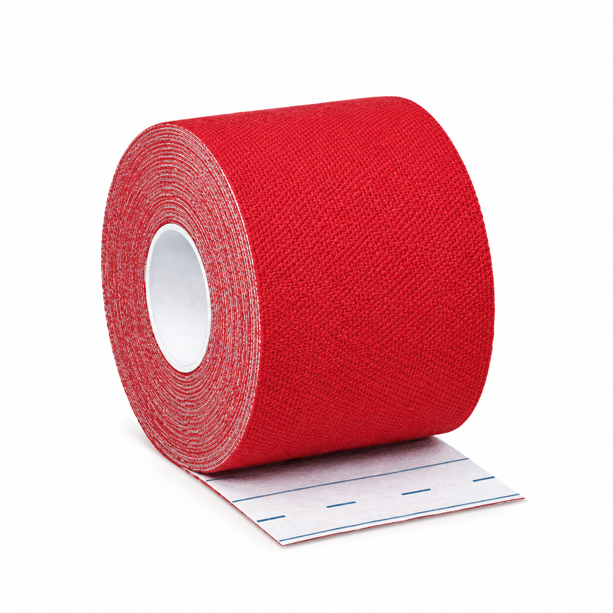 Cinta adhesiva Leukotape K color rojo, diseñada para vendaje funcional, soporte muscular y uso deportivo.
