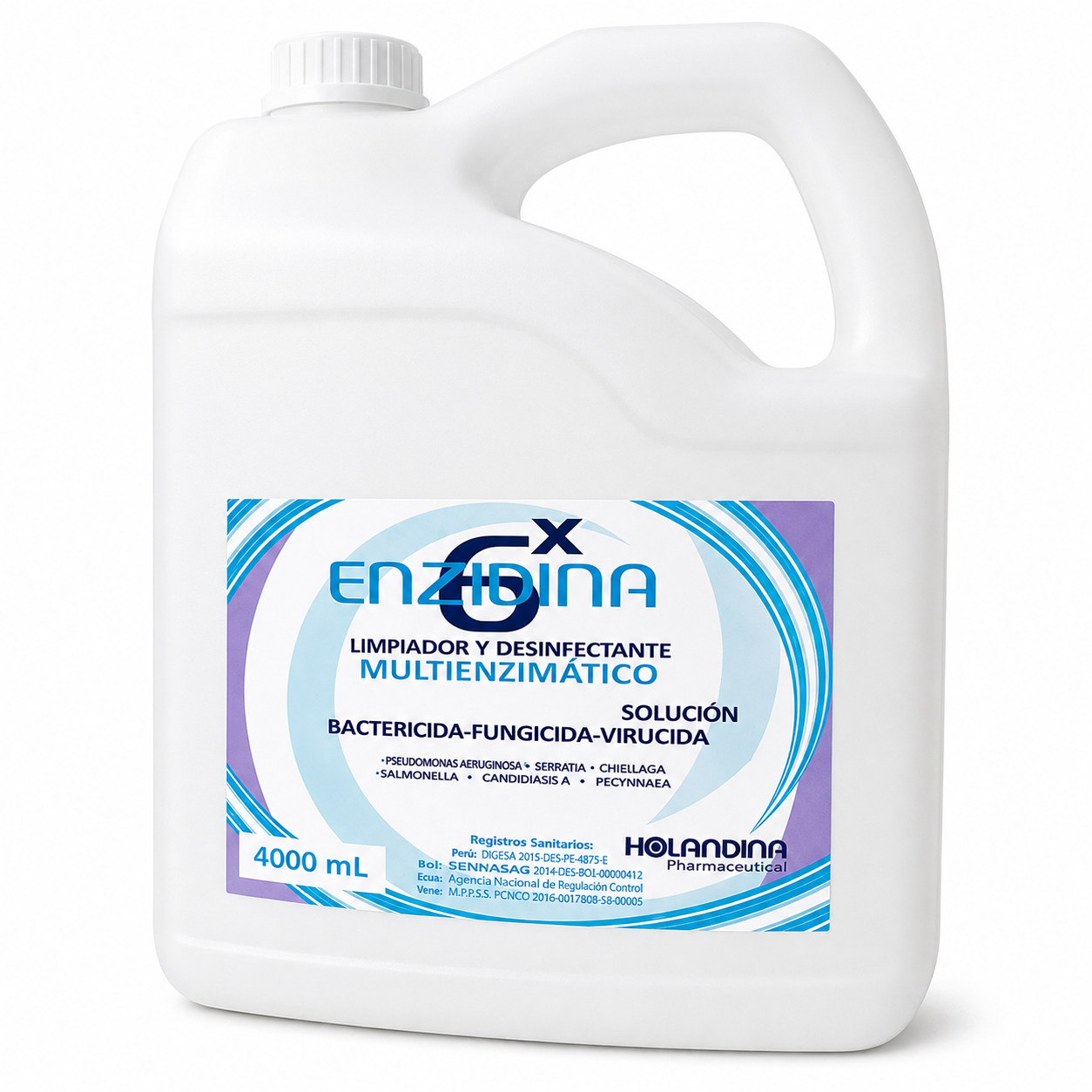 ENZIDINA 6X Limpiador y Desinfectante Multienzimático 4000 ml - Holandina