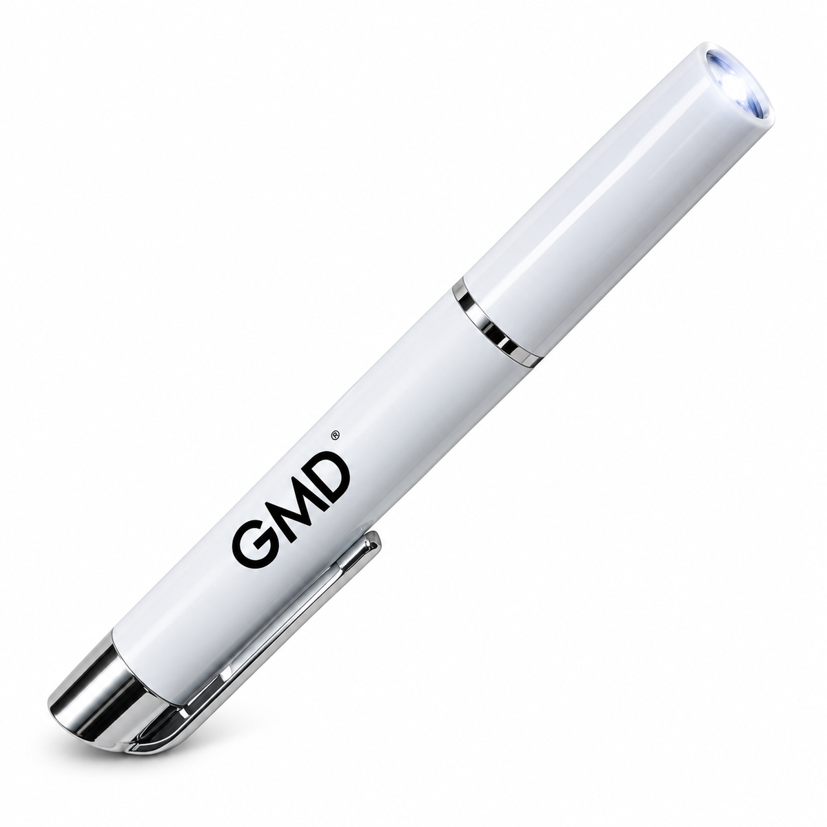 Linterna LED de contacto diseño Basic GMD, diseñada para brindar iluminación práctica durante valoraciones y procedimientos clínicos.