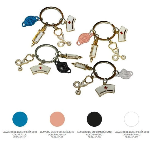 Llave de enfermería GMD-KC-152, color blanco, fabricada en plástico, diseño ergonómico para facilitar su uso en entornos clínicos.