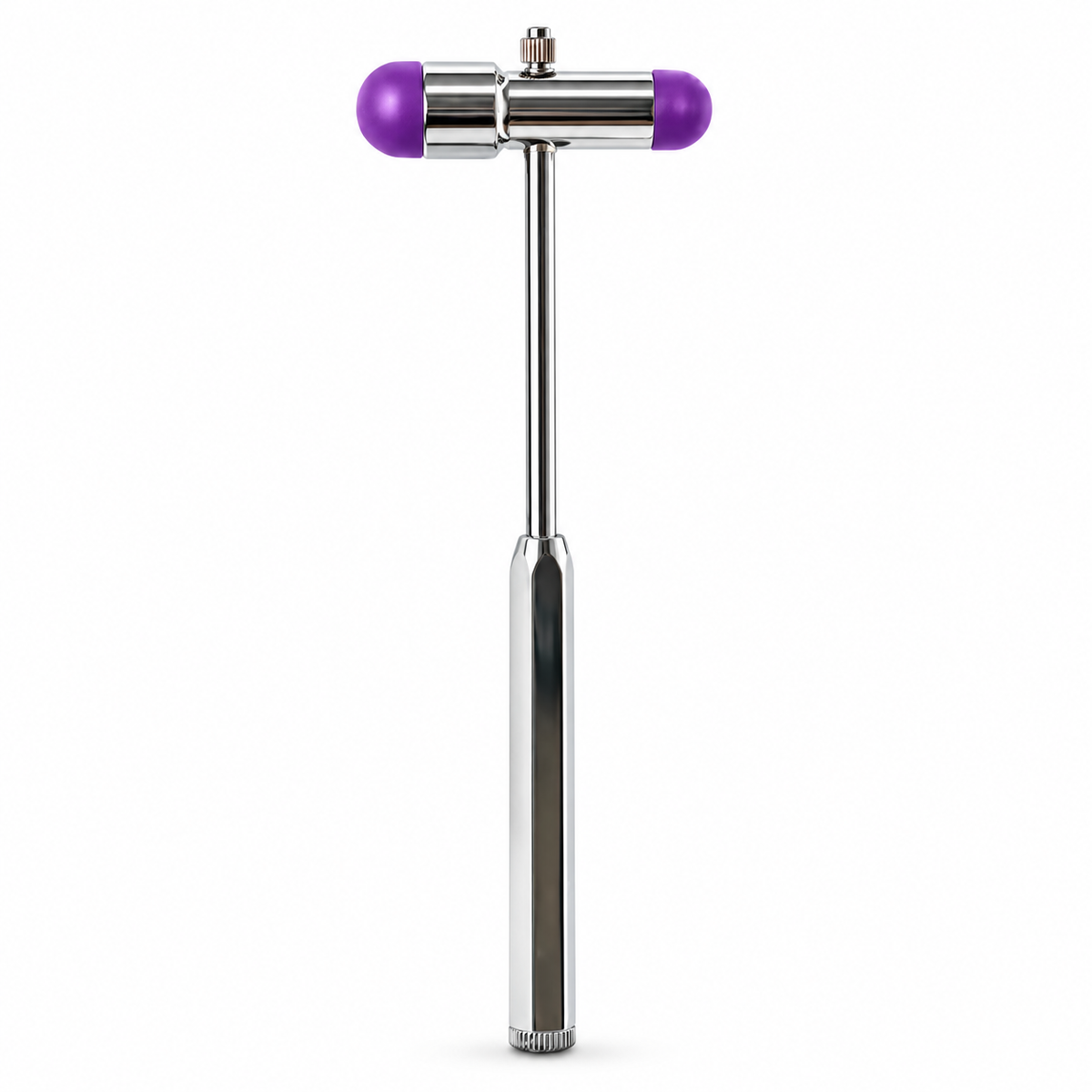 Martillo de reflejos GMD color púrpura, referencia GMD401-BM-T15, diseñado para apoyar la evaluación de reflejos durante valoraciones clínicas.