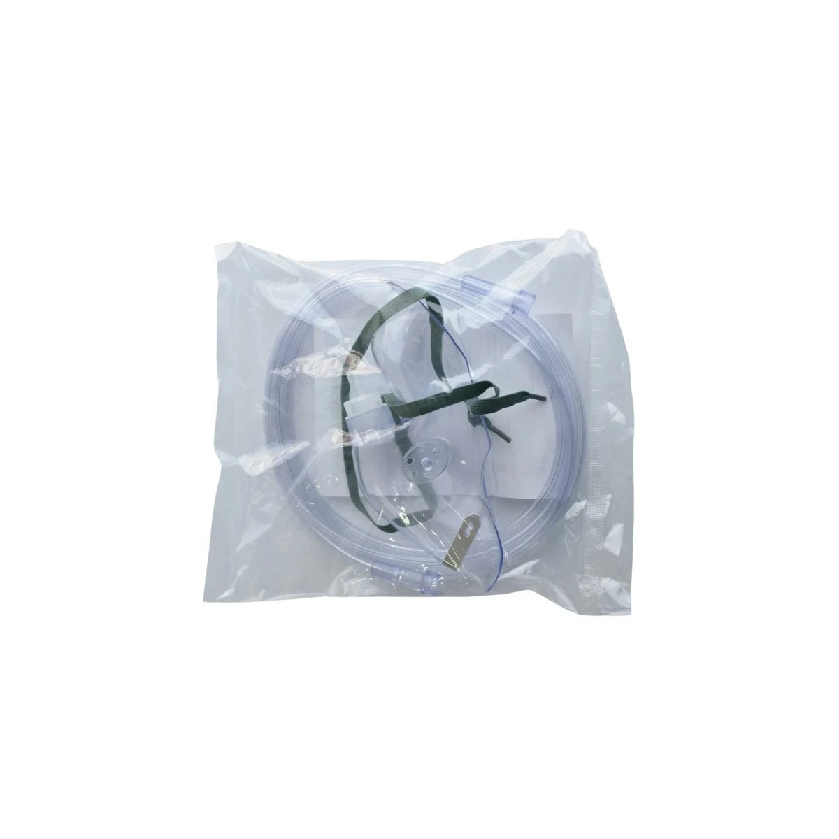 Máscara de oxígeno desechable para adultos Life Care, modelo FT-GC-08, fabricada en PVC atóxico, con diseño transparente y manguera de 2 metros.