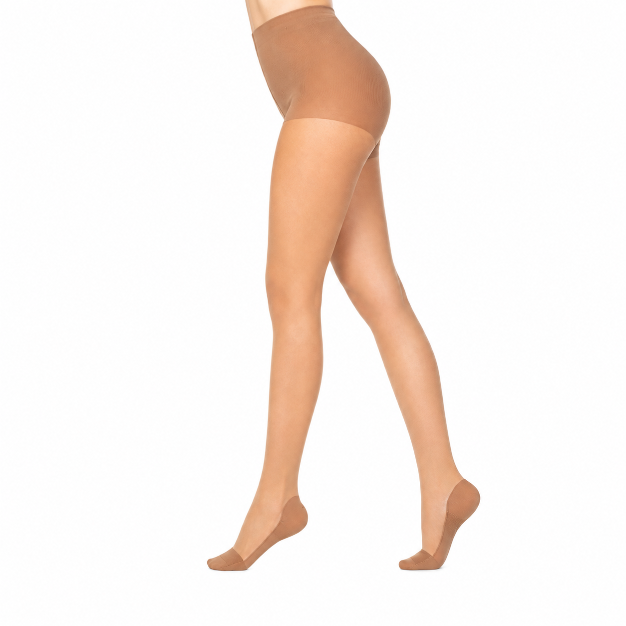 Media Medivaric para dama hasta la cadera, compresión 8-15 mmHg, talla L color visón, diseñada para brindar comodidad y efecto antifatiga.