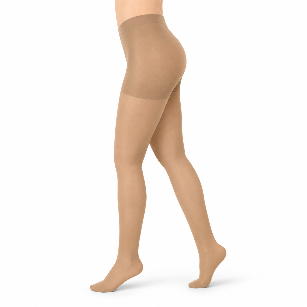 Media de compresión para dama Medivaric talla M, color Sahara y diseño con dedos libres, diseñada para brindar soporte, ajuste y comodidad durante el uso diario.