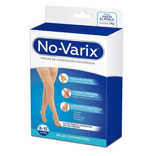 Media no-varix ajustable Visone en tamaño small, color negro, diseñada para soporte venoso y comodidad en el uso diario.