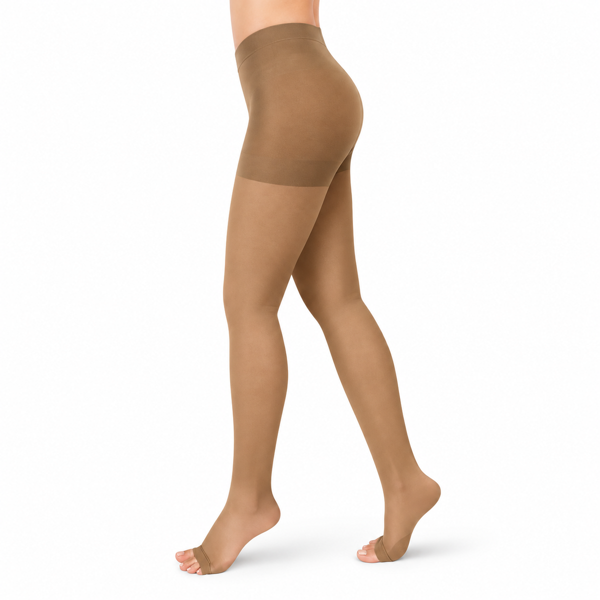 Media Medivaric opaca para dama hasta la cadera, color beige, con compresión de 20-30 mmHg para soporte y comodidad.