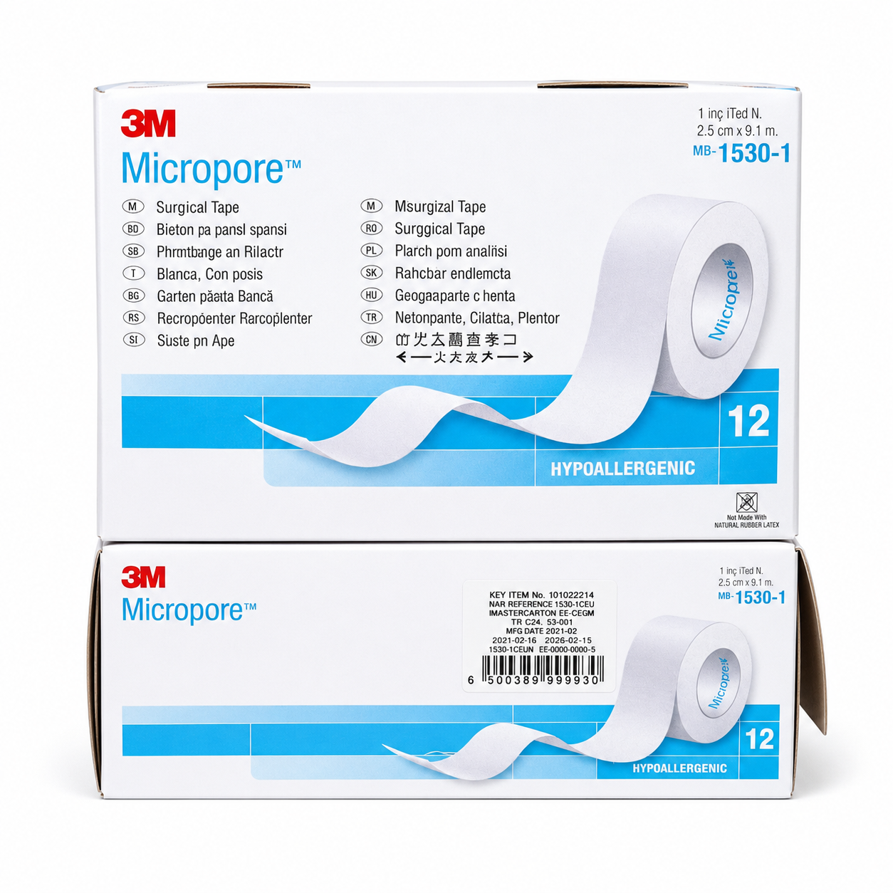 MicroPore Blanco 1" x 12 Und - Cinta Adhesiva Médica