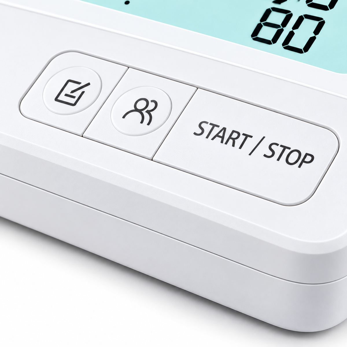 Monitor digital de presión arterial Lenz AES-U622 con función de altavoz, práctico para realizar mediciones de forma sencilla.