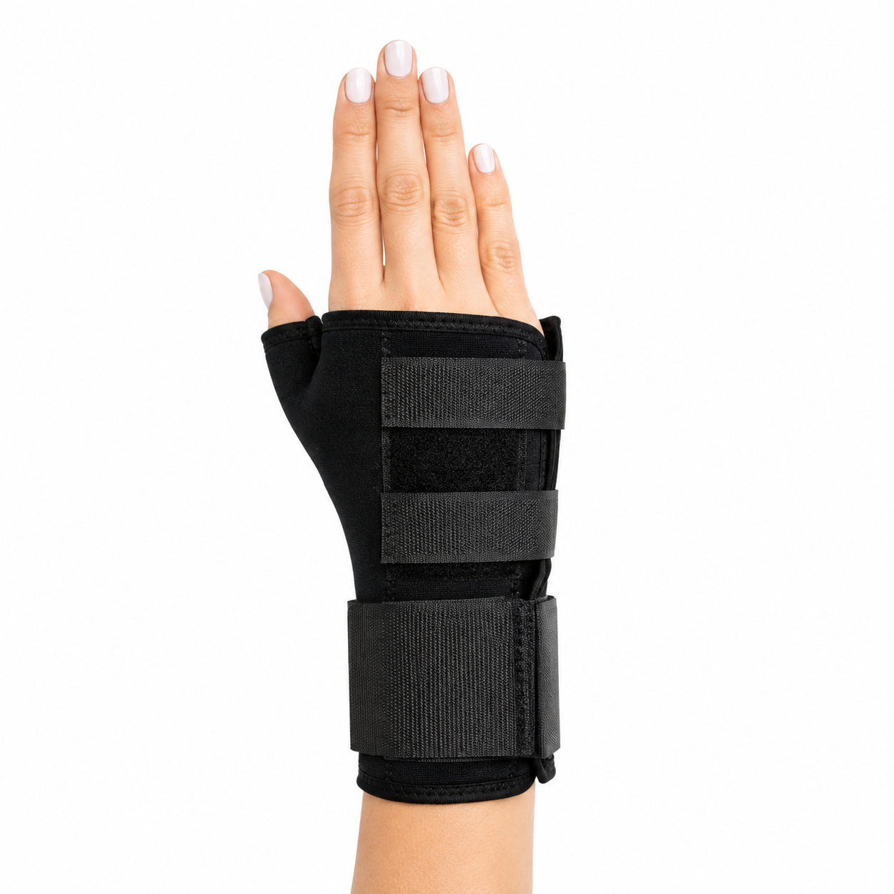 Muñequera con férula para pulgar Kamex referencia 18460N, ajustable y diseñada para brindar soporte y estabilidad en la muñeca y el pulgar.
