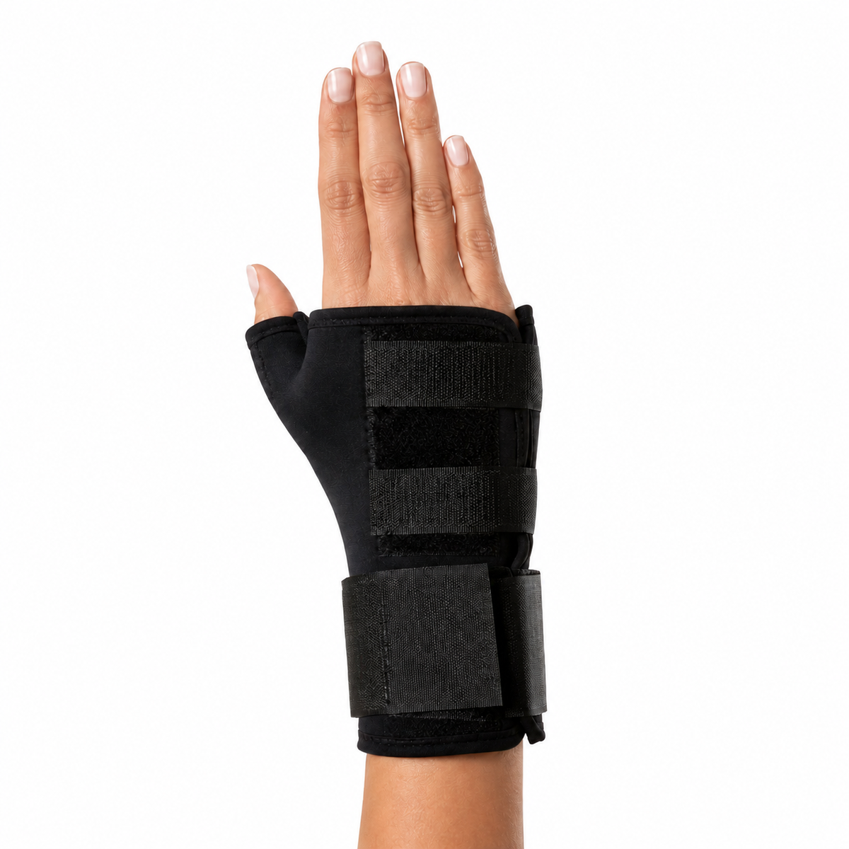Muñequera con férula para pulgar Kamex referencia 18461N, ajustable y diseñada para brindar soporte y estabilidad en la muñeca y el pulgar.