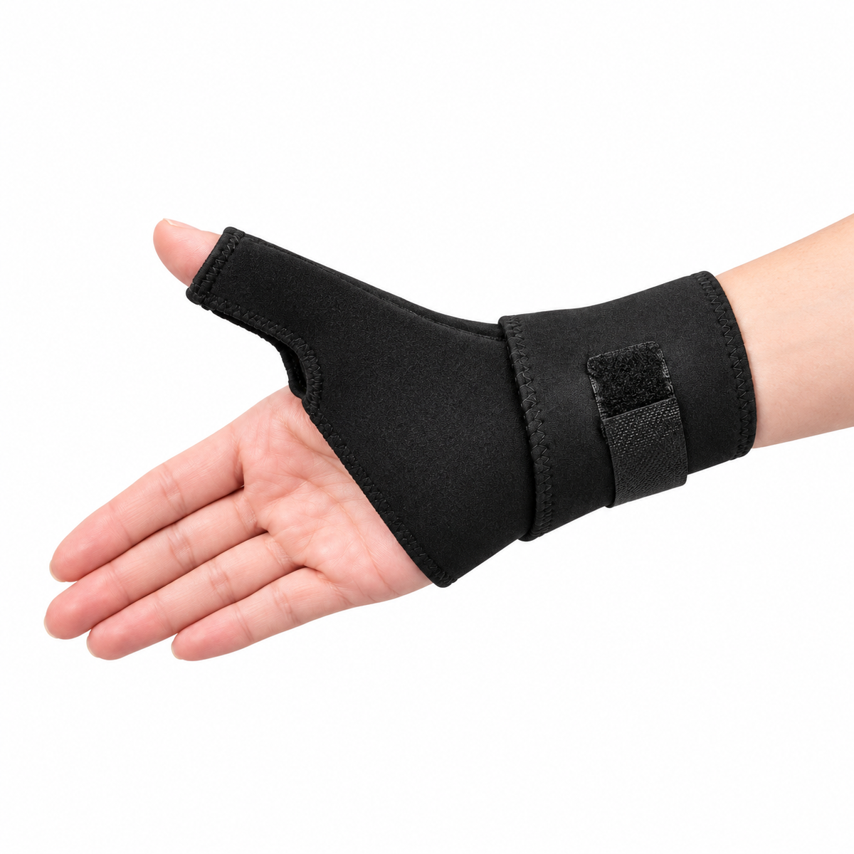 Muñequera con soporte para pulgar en abducción, referencia 18600N, diseñada para brindar estabilidad, soporte y ajuste en muñeca y pulgar.