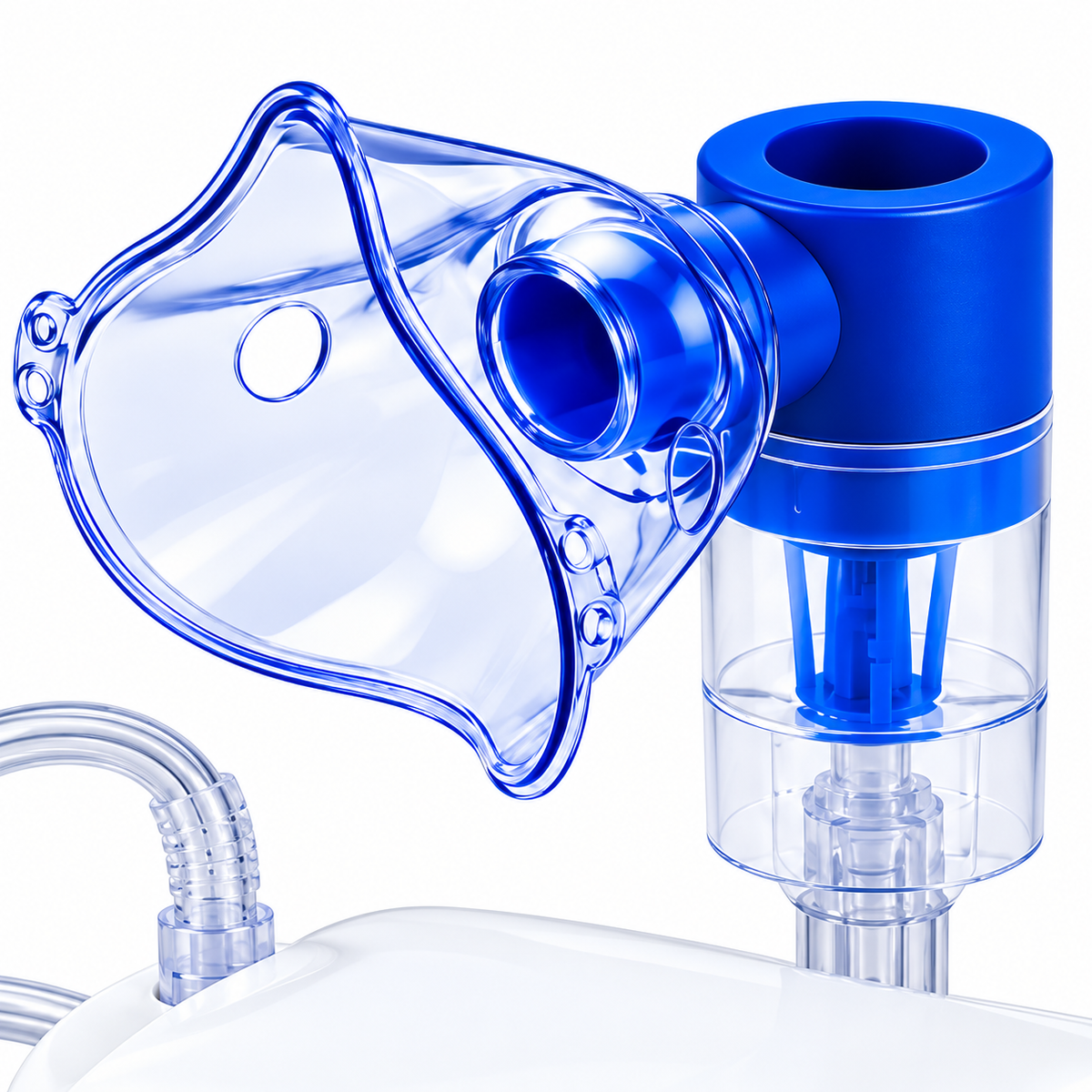 Nebulizador Lenz referencia NB-206B para adultos, práctico para la administración de medicamentos por vía respiratoria mediante nebulización.