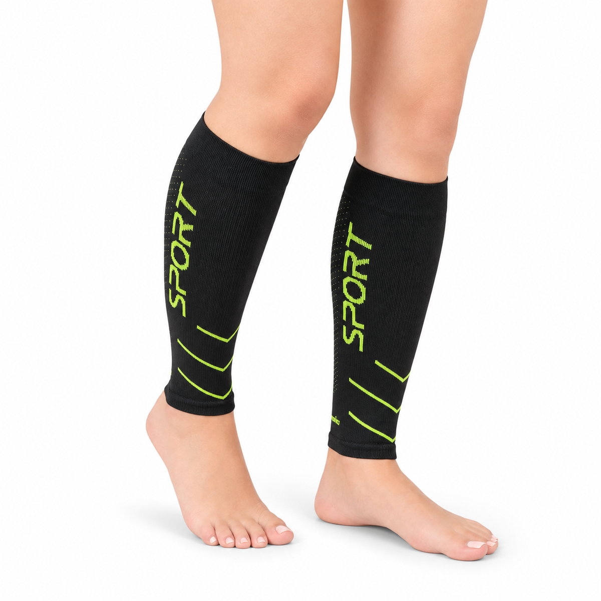Pantorrillera unisex de compresión Medivaric talla L, color negro, referencia 5366P0304, diseñada para brindar soporte y ajuste cómodo en la pantorrilla.