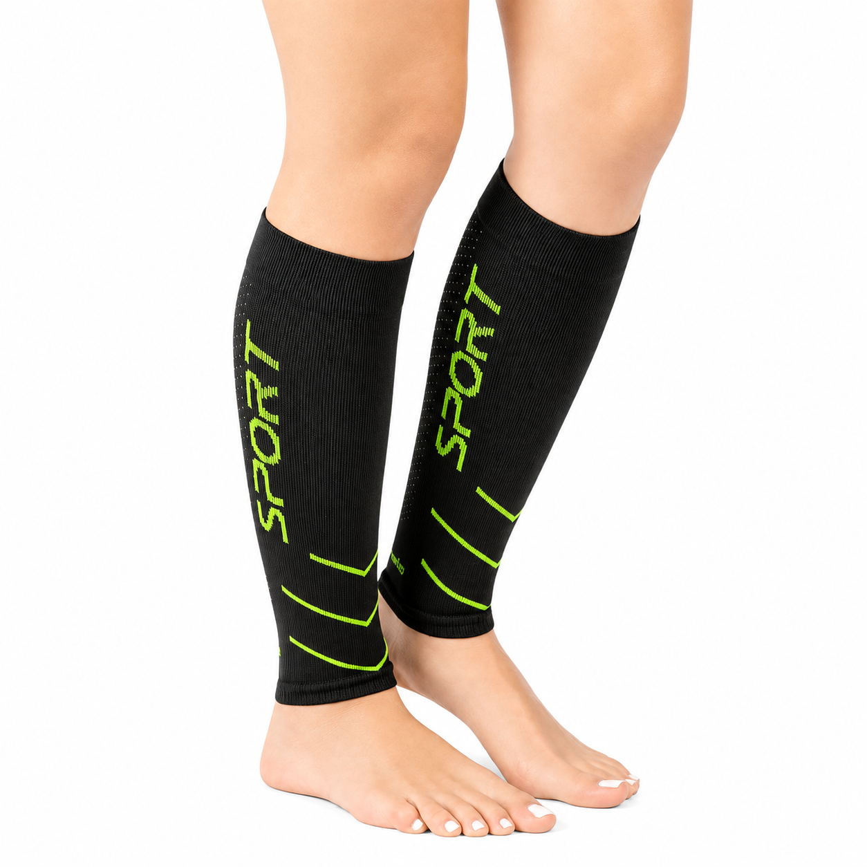 Pantorrillera unisex de compresión Medivaric, talla S color negro, diseñada para brindar soporte y comodidad en la pantorrilla.