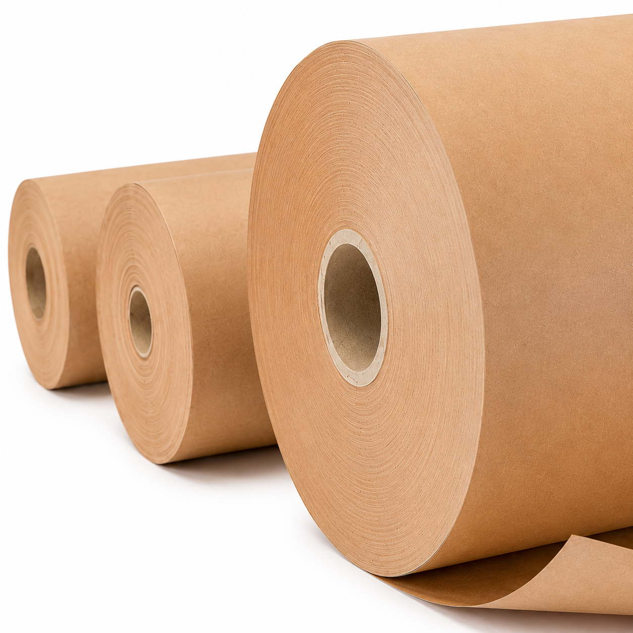 Rollo de papel Kraft natural 15 pulgadas x 130 metros ideal para camillas, empaques y uso clínico.