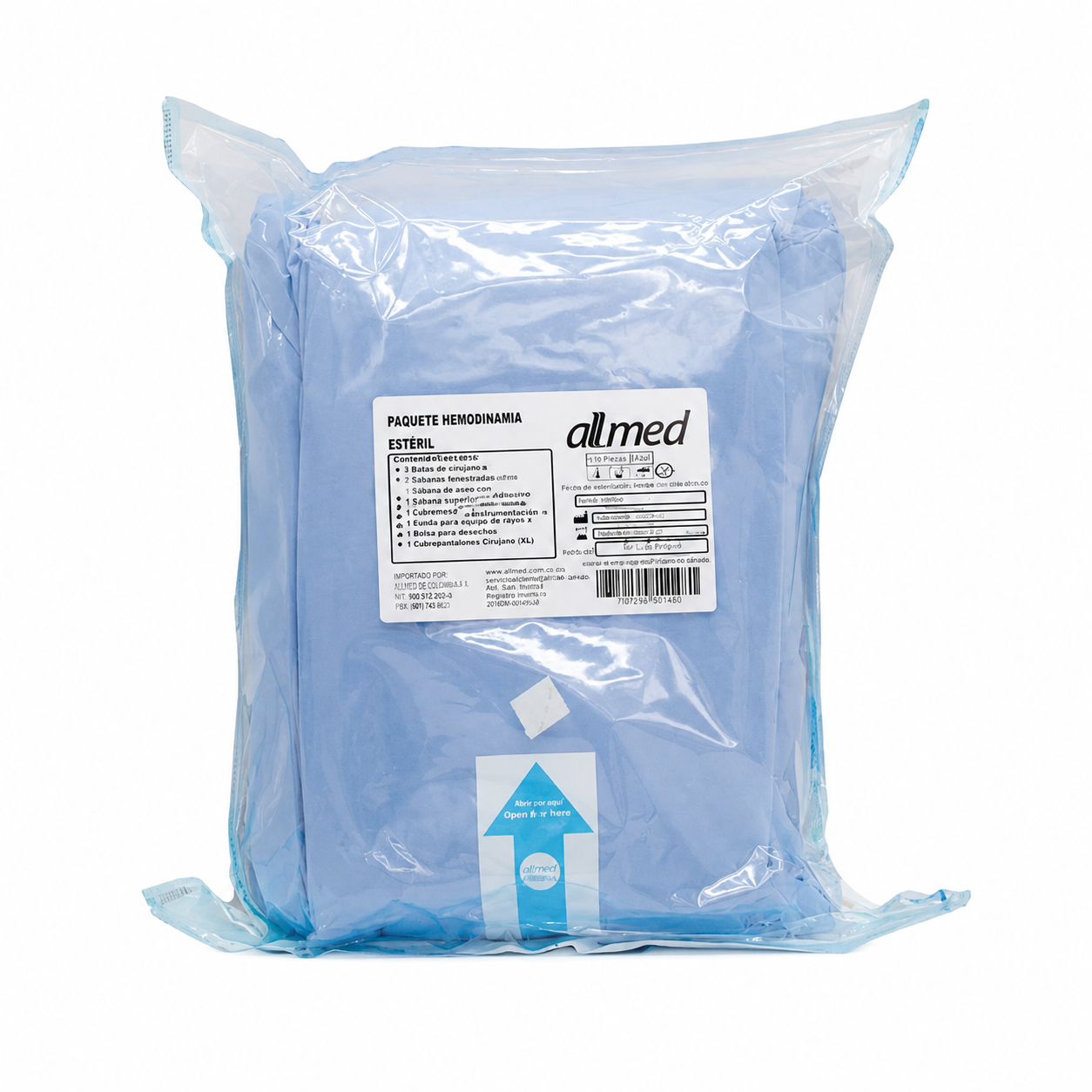 Paquete Hemodinamia Estéril Allmed - 10 Piezas