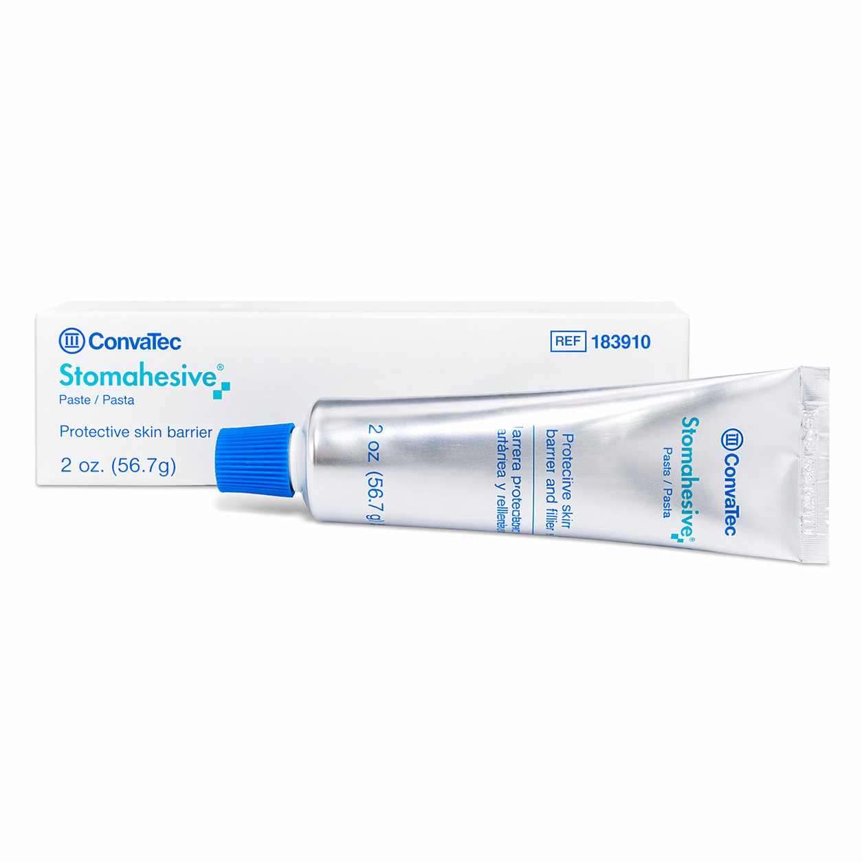 Pasta Stomahesive TBO 2 oz Convatec para sellado y protección periestomal, mejora la adhesión de dispositivos de ostomía