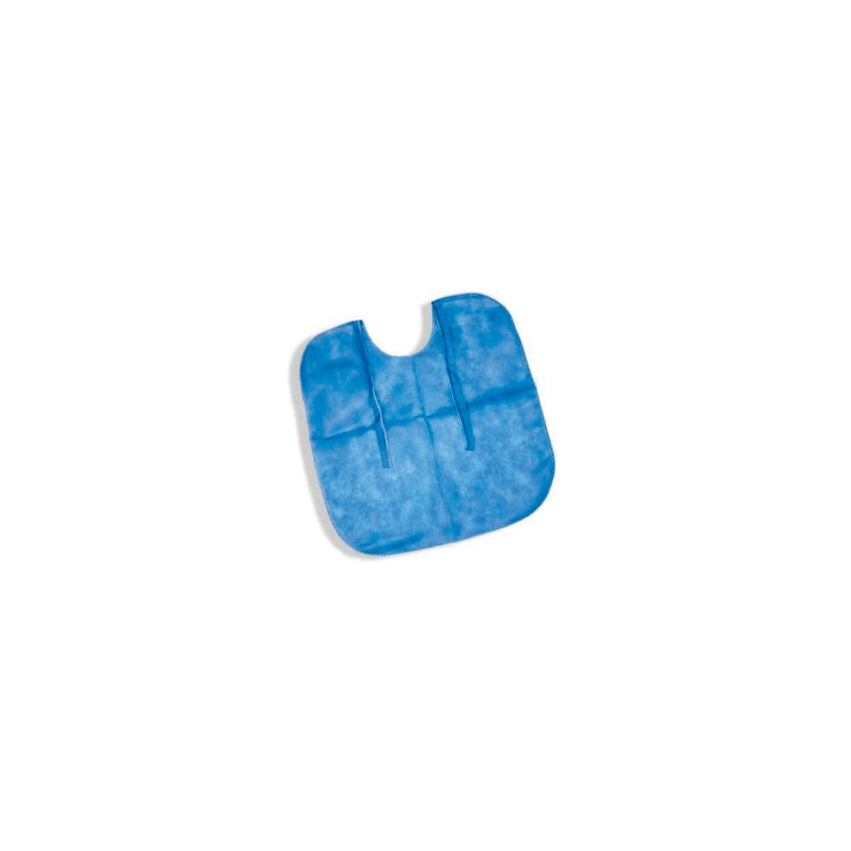 Babero odontológico desechable ALLMED, modelo 18202, fabricado en polipropileno no tejido, color blanco, 30-35 G/M2, 15 unidades por bolsa.