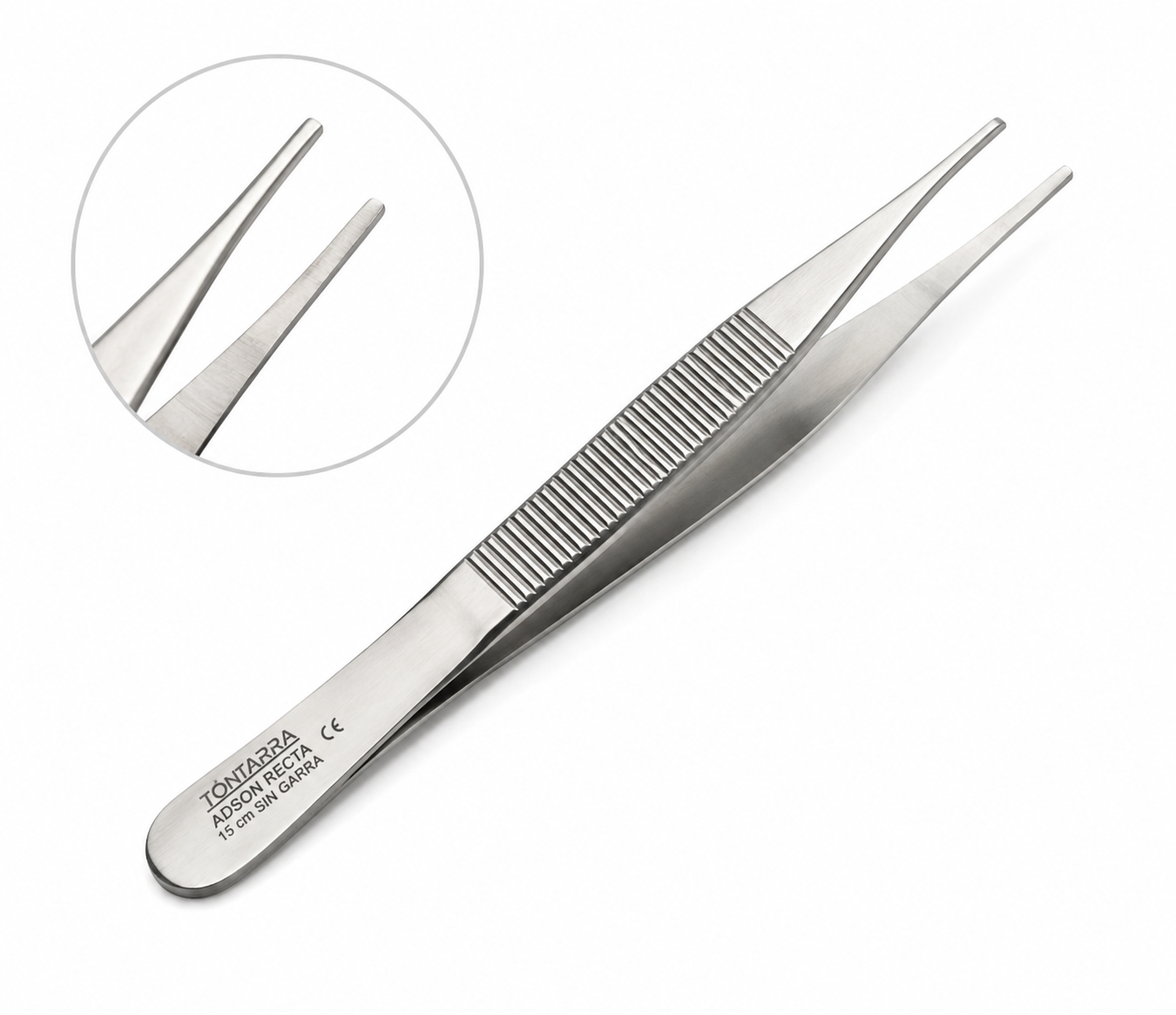 Pinza de Disección Adson Recta 15 cm Sin Garra Tontarra