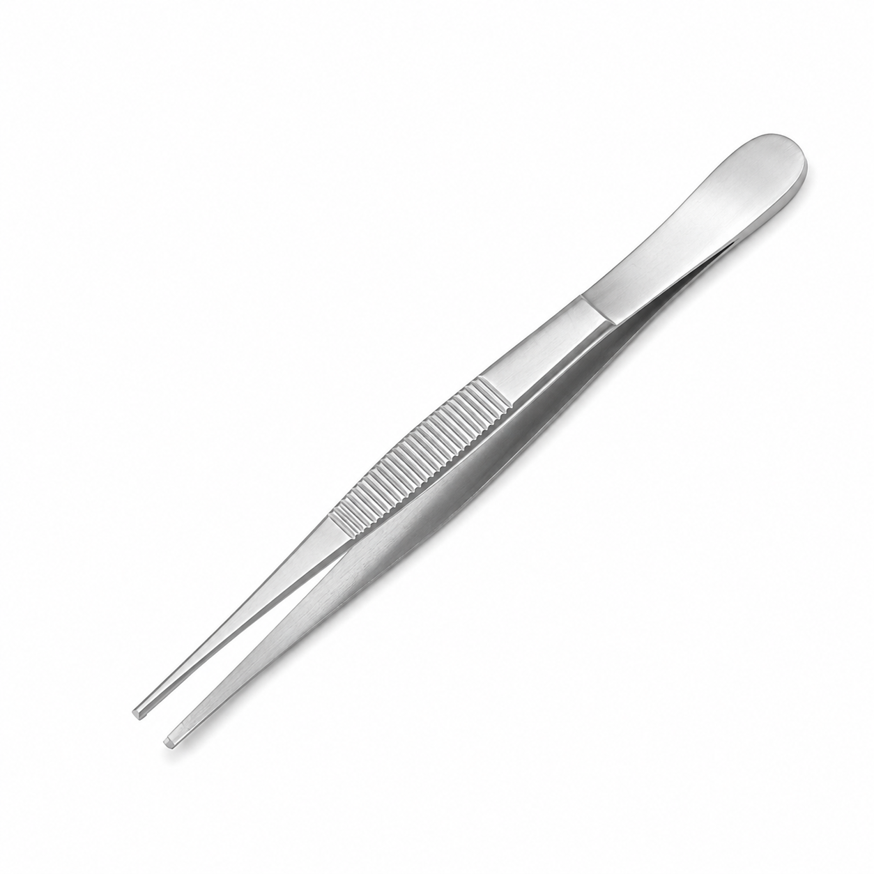 Pinza de disección con garra 16 cm 1x2 dientes Dimeda Ref. 10.120.16 en acero inoxidable para uso quirúrgico.