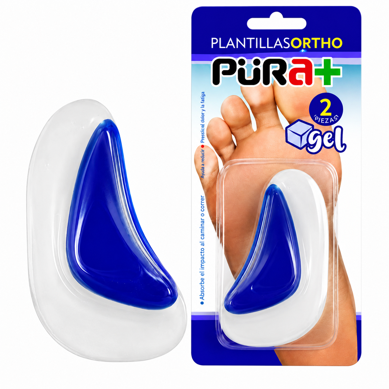 Plantilla Arco Pie Plano Talla Única Azul Transp. Ref. 1863 PURA +