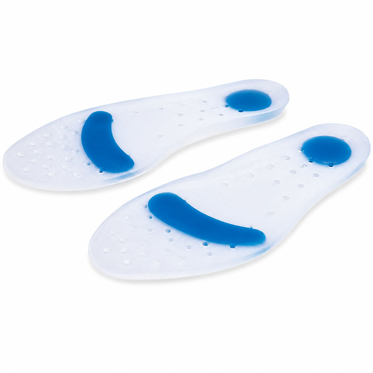 Plantilla de silicona Tecnomed talla XS para calzado 35-36, sin elevación, diseñada para brindar amortiguación y comodidad al pie.