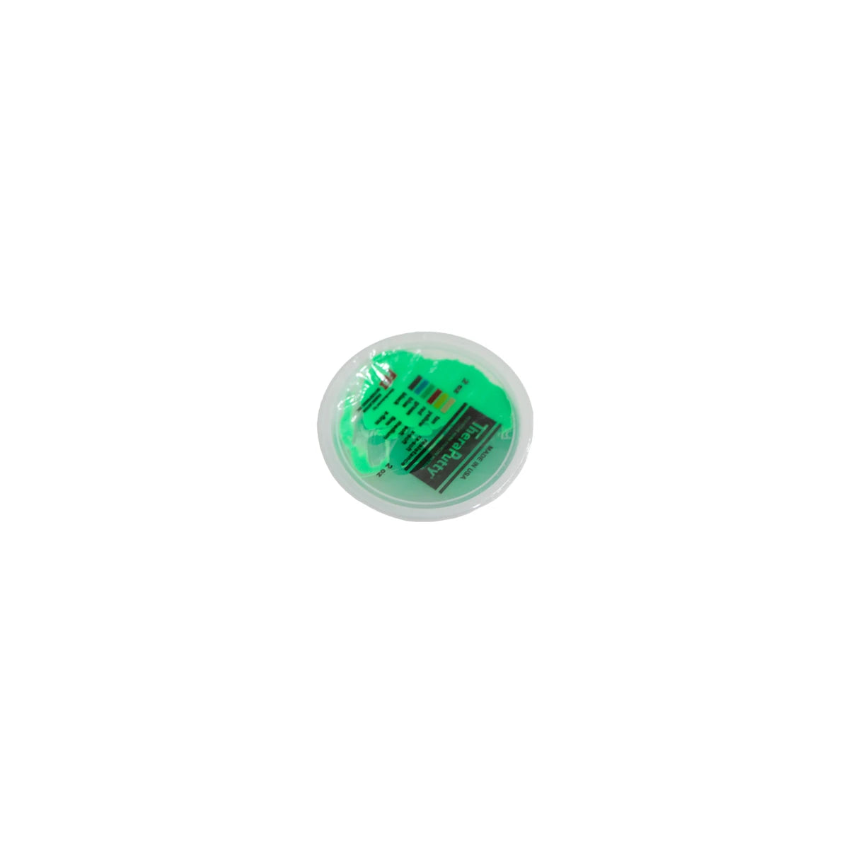 Kromia plastilina terapéutica verde de 60g, textura suave y maleable, ideal para ejercicios de rehabilitación y terapia ocupacional.