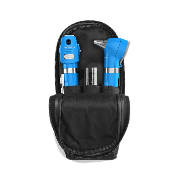 Pocket LED 92871 en color azul, incluye estuche y dos bumpers, diseñado para uso técnico y portátil.