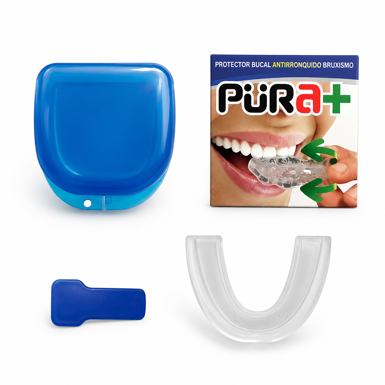 Protector Bucal Antirronquido Bruxismo Pura+