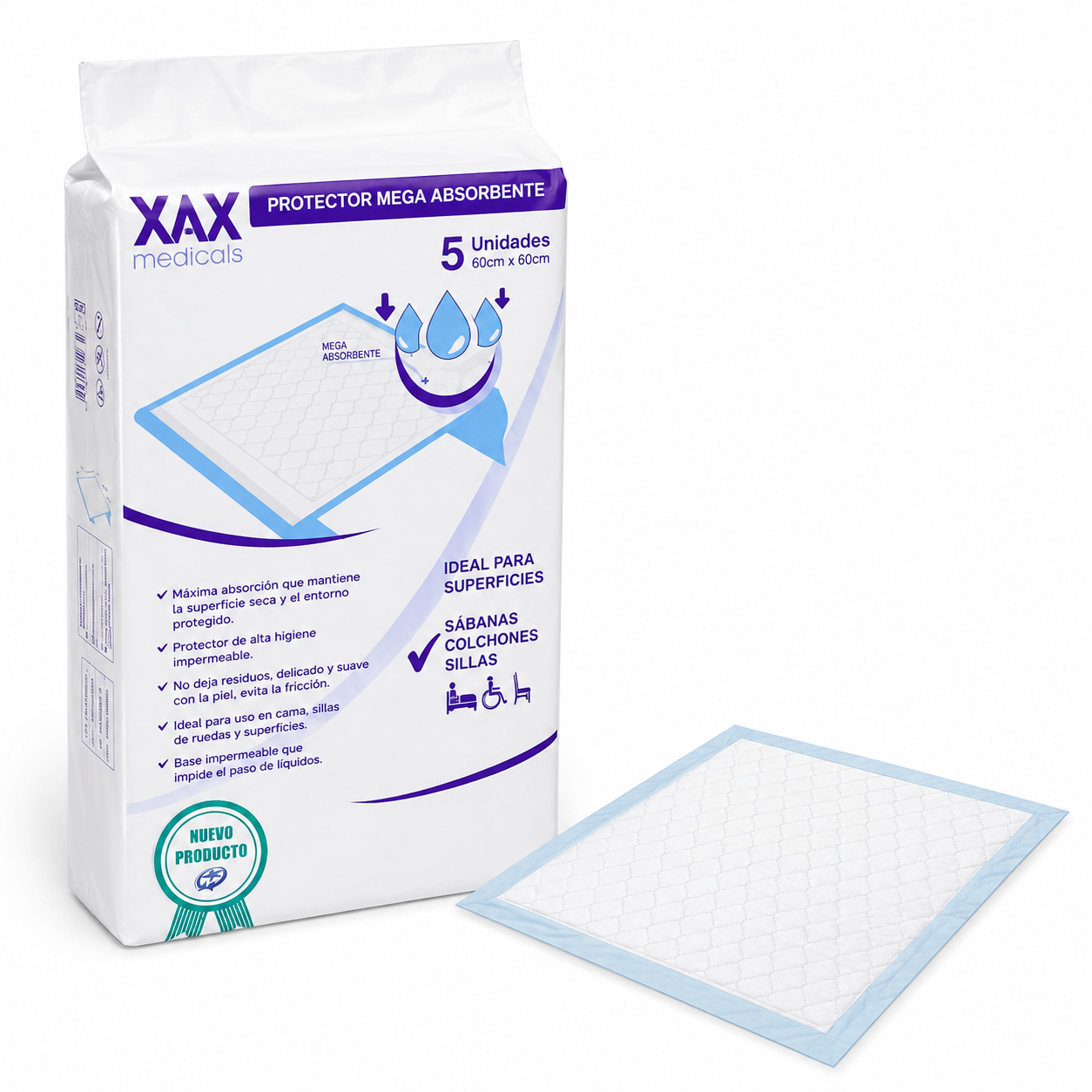 Protector Impermeable Mega Absorbente X5 Ref. 400190608 - XAX